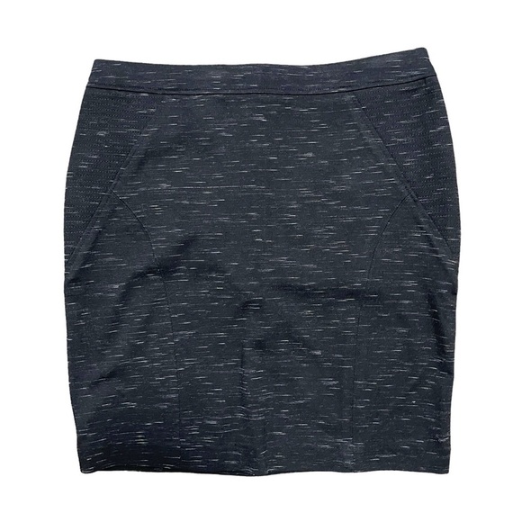 Fenn Wright Manson Woman 8 Skirt Black Winter White Straight Pencil Stretch Zip - Picture 1 of 7
